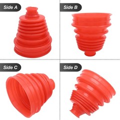 Silicone CV Joint Boot Kit Height Constant Velocity Red Set 2PC 5″ 125-130 mm