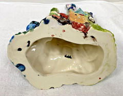 Handmade Clay Pottery Rainbow Blended Colors Aquarium Fishbowl Castle 11 1/8″