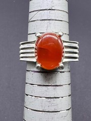 Natural Carnelian Agate Pure Sliver Antique Ring From Afghanistan 🇦🇫