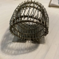 VINTAGE Perfect Arrangers Flower Frog Stainless Steel Cage Display Decor