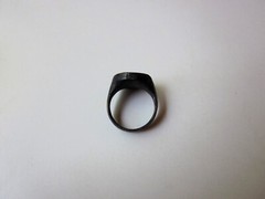unique ancient Roman massive engraved bronze legionary ring seal – AUGUSTUS.