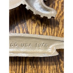 Vintage 1976 Homco Cast Aluminum Football Player Sexton Wall Hanger
