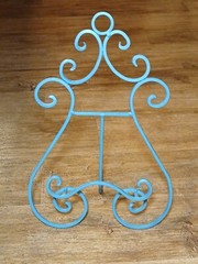 Turquoise Ornate Metal Display EASEL HOLDER STAND for Books or Pictures 15”x10”