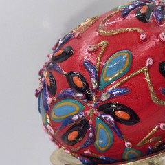 SIGNED Nannette Fenn “Eggs”traordinaire Designs Floral Faberge Inspired Egg USA