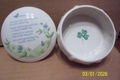Belleek “Sister” Covered Trinket Dish – Made in Ireland