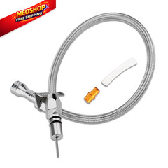 Aflle Racing Stainless Steel Flexible Transmission Dipstick Fits GM Silver