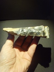 Lower Paleolithic – Finely worked Acheulean side scraper. c.450,000 BP.