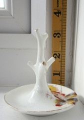 Ring Tree jewellery stands x 2 Victorian/Edwardian Antique porcelain