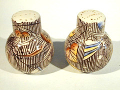 DISNEY VERNON KILNS CA. FANTASIA “AUTUMN BALLET’ SALT AND PEPPER SHAKERS 1940