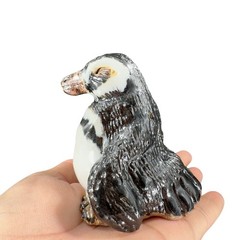 Vintage Studio Art Pottery Penguin Bird Figure Stoneware Figurine Hand Made VTG
