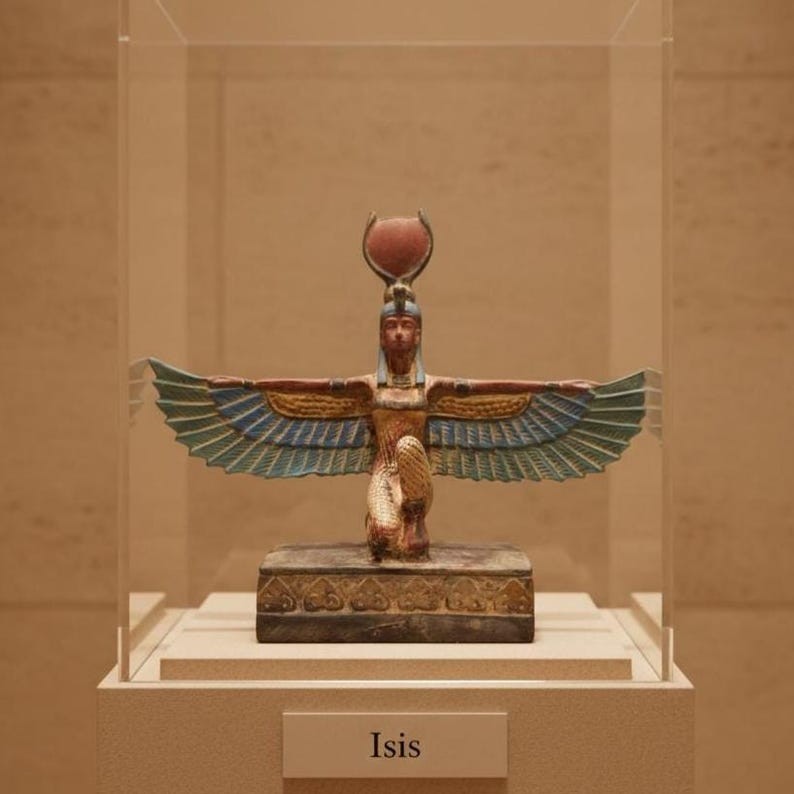 Ancient Egyptian Goddess Isis Statue Supreme Goddess of Magic Pharaonic Antique