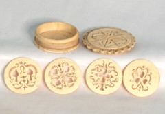 Antique Napoleonic Prisoner Of War Pierced Box & Card Suite Counters Celluloid?