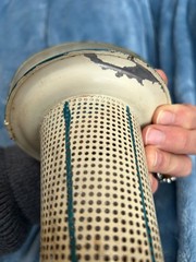 art deco orig paint toleware Tole Flower Basket with Handle 1930’s