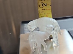 BMurano Style Art Glass Mother and Cub Polar Bear Set Hand Blown Art Glass