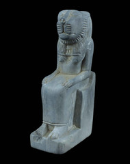 Rare Ancient Egyptian Antiques Goddess Sekhmet Seated Statue Figurine BC