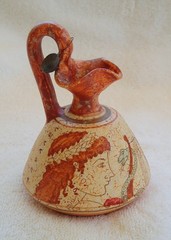 MK Aohnai Greek Pottery Museum Copy Small Ancient Greek Oinochoe Wine Pitcher