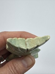5 Vtg Hand Carved Green Moss Agate Jasper Stone Koi Fish Sculpture Decor 3″ tall