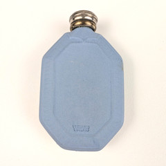 WEDGWOOD Blue Jasperware Small Perfume Bottle and Funnel in Original Box