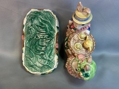1990s Fitz and Floyd Bonnet Hill Butter Dish