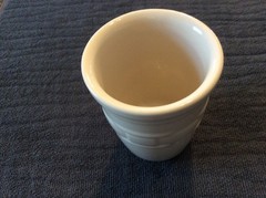 Longaberger Pottery Woven Traditions Ivory Bathroom Tumbler – Awesome!