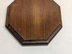 Vintage Unbranded Octagon 8 Sided Wood Display Pedestal Wooden Stand 5″ x 5″;