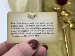 Franklin Mint Forever Rose 8″ Long Original Packaging