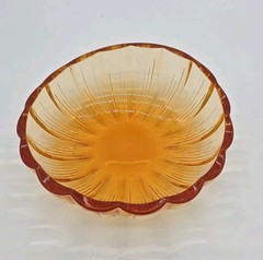 Marquis By Waterford Crystal 8″ Orange Pumpkin Lidded Candy Dish Bowl Halloween