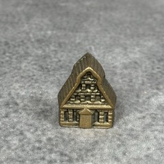 Vintage Set Of 6 Miniature Brass ‘Old Mill’ Buildings Figurines Houses