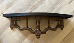 VTG 1969 MCM DART INC Black/Brown Wall Accent Display Shelf #3027 MADE USA