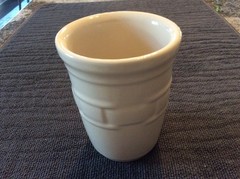 Longaberger Pottery Woven Traditions Ivory Bathroom Tumbler – Awesome!