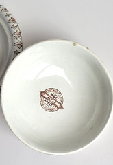 Antique Victorian Brown Transferware Soap Dish w/Lid Alton Pattern W&C Co Hanley