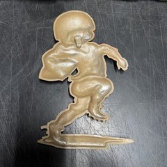 1976 homco cast Metal football players USA Made Wall Hangers… Aluminum?