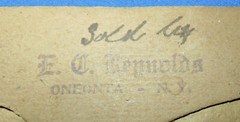 RARE Antique PAPER WREATH FAN Oneonta NY New York EC Reynolds Germany Cockade