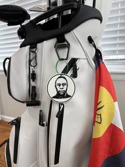 Tiger Woods Mugshot Bag Tag 2026 TPU Durable 3.5 inches DUI Black and White
