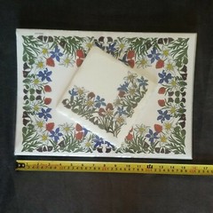 Rare Swiss WIDA Paper Vintage Serviettes & Swiss Placemats 25 Floral 2 Packs