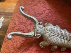 Vintage Cast Aluminum Beetle Bug Boot Jack Shoe Puller Door Stop Scarab 10 1/2