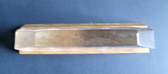 Vintage Magnor Norway Glass Ivaran Lines Modesta Reverse Etched Rare 7.6″ Length