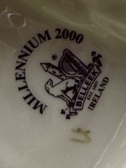 Belleek Devenish Round Tower Centerpiece ~ Millennium 2000 Collection