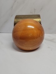 Vintage 1930s Art Deco Brass Wood Coil Spiral Revere Rome NY Bookend Fred Farr
