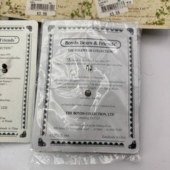 Boyds The Bearwear Collection Set 0f 5 New On Cards Pins Brooches Oakley Minnie
