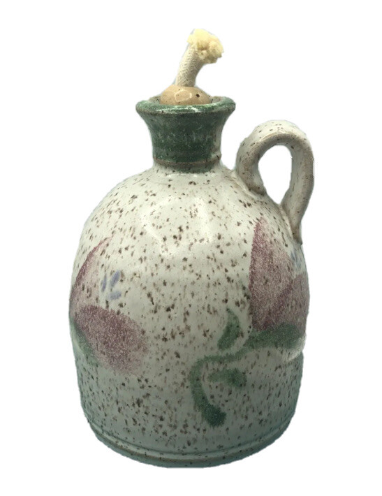 Original Parsley Pottery Magnolia￼ Kerosene Oil Lamp Fun