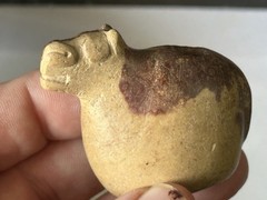 AMAZING PRE-COLUMBIAN CANOPA / CONOPA LLAMA EFFIGY VOTIVE CONTAINER FIGURE PERU