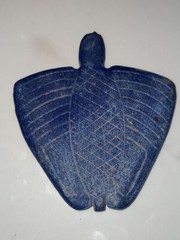 Ancient rare Lapis lazuli big etched design amulet from Afghanistan