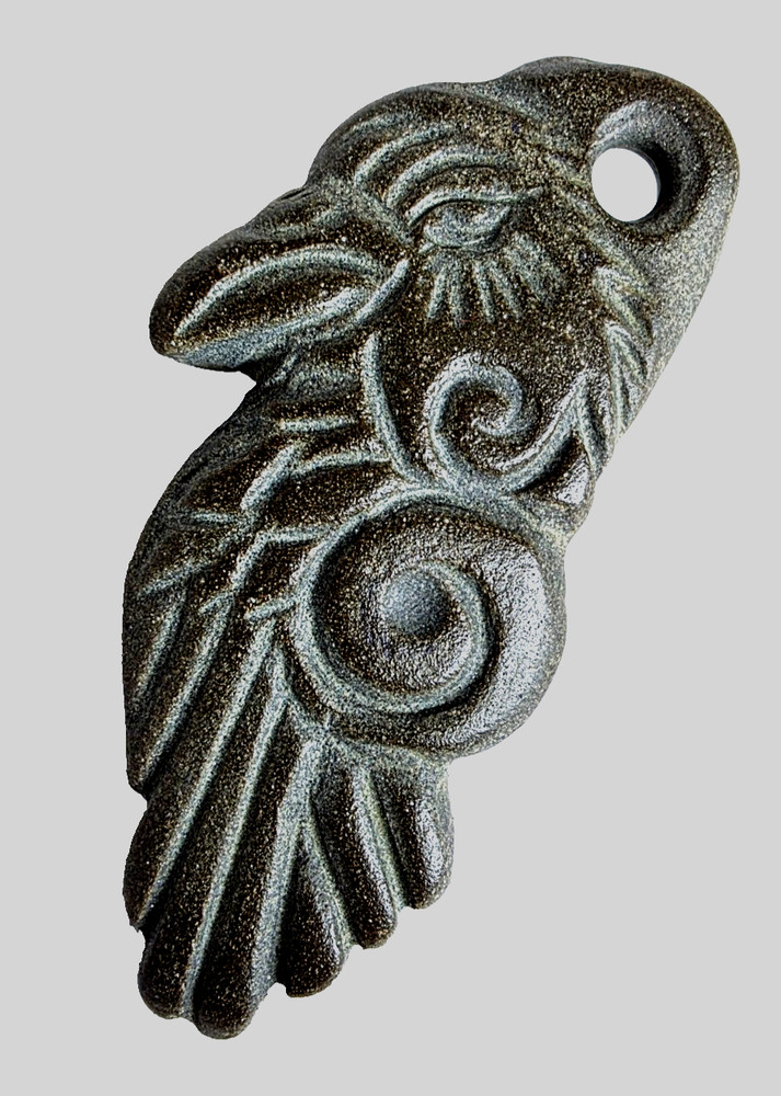 300 BC Ancient Carved Engraved Gemstone Pendant Medallion Amulet Mythical bird
