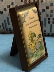 Vintage Hallmark Joan Walsh Anglund Small Wooden Picture 1975