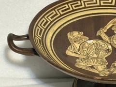 Handpainted Greek Footed Bowl
