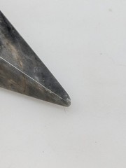 Neoclassical Solid Marble Gray Obelisk SQUARE Base Great Color Veining 5.75″