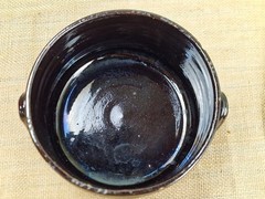 Antique Swiss Thoune Lidded Pot Edelweiss Design Signed For Restoration