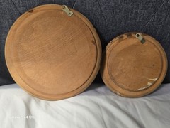 Vintage Wooden Pyrography Mandala Plate Hand Painted Decorative Wall Hanging Art