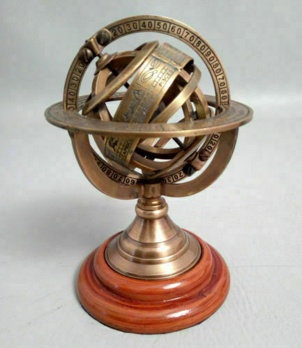 Nautical Sphere Globes Antique Maritime Brass Handmade Tabletop Armillary gift